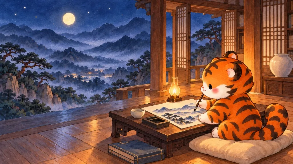 달빛 산수